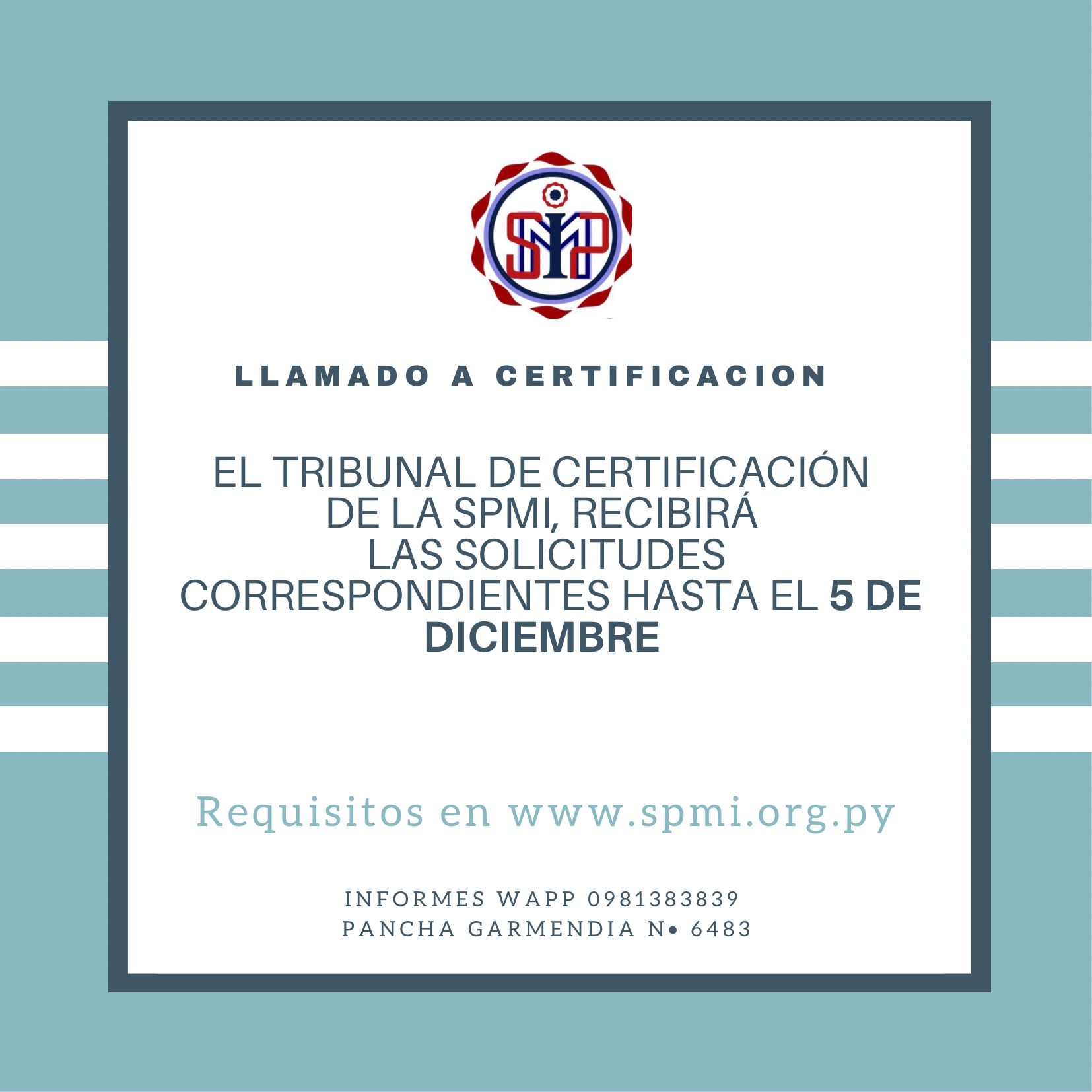 Llamado a Certificación